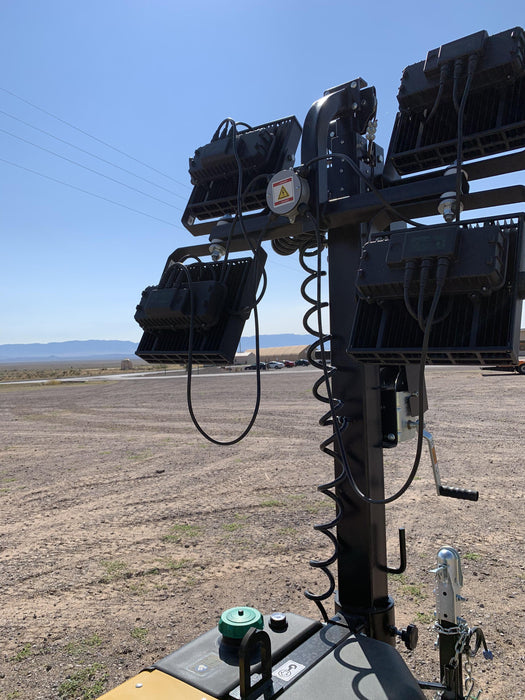 2022 Allmand NLV3GR (4) LED Light Fixture 350W, 23' Vertical Mast, 3kW Prime, Towable, ES Decals, T3