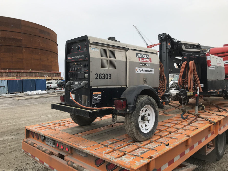 2019 Lincoln Electric Vantage 322 Lincoln Vantage 322 Welder w/Trailer, Light Kit, Cable Rack