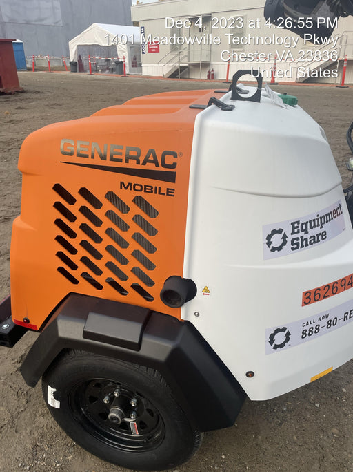 2023 Generac MLT2 Diesel, Flex Switch 120V Input, Powerzone Controller, 
(4) 320W LED Lights, 4kW Generator, 39.9 Gal Fuel Tank, 2" Ball, T3