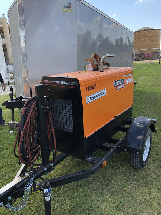 2021 Lincoln Electric Vantage 322 Vantage 322 Ready Pak 3 w/ Decals, ORANGE (includes trailer, cable rack, fender light kit) NO Telematics