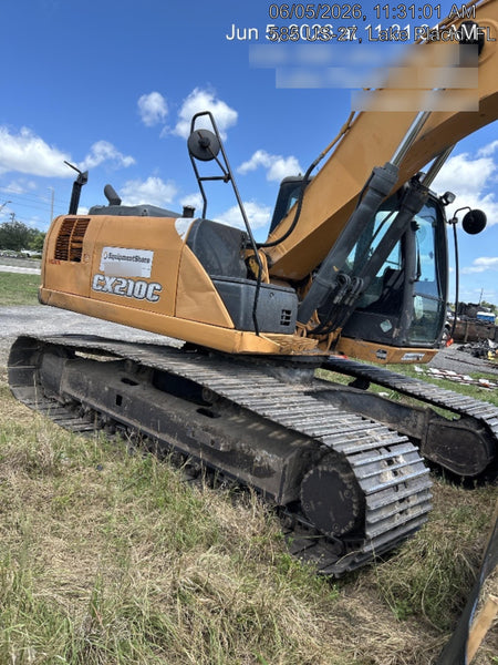 2015 Case CX210C CAB A/C, 9'-8" ARM, STEEL TRACKS, AUX HYD, THUMB