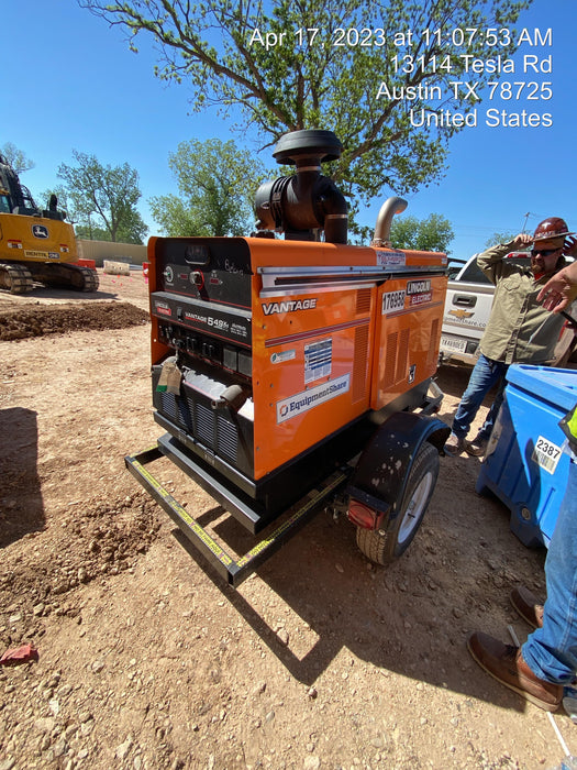 2021 Lincoln Electric Vantage 549X Ready Pak 3, ORANGE (includes trailer, cable rack, fender light kit)