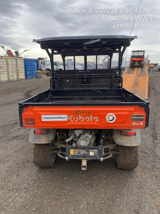 2022 Kubota RTV-X1140W-H Plastic Canopy, Windshield Acrylic Clear, LED Strobe Light, Wire Harness Kit, Back up Alarm