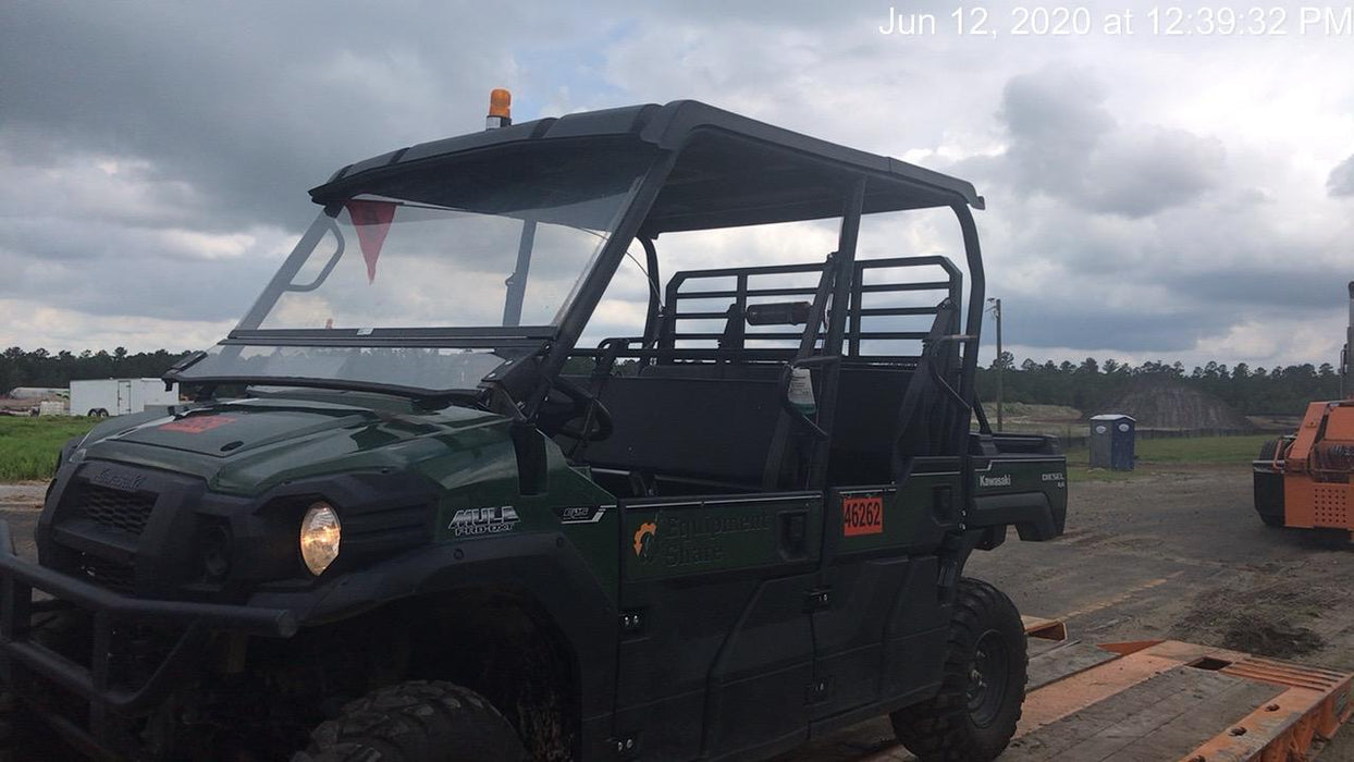 2019 Kawasaki Mule PRO-DXT Standard Options, Backup Alarm, Beacon, Plastic Hard Top, Poly Windshield, Horn Kit