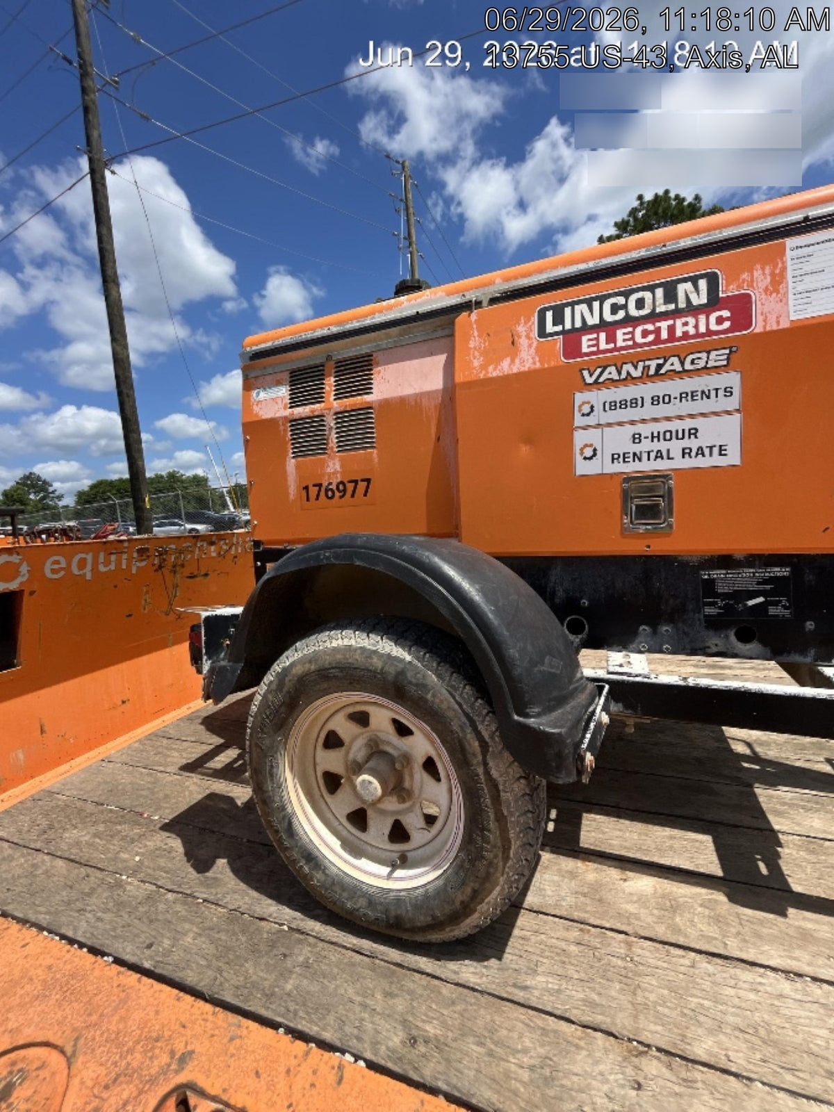 2021 Lincoln Electric Vantage 322 Vantage 322 Ready Pak 3 w/ Decals, ORANGE (includes trailer, cable rack, fender light kit) NO Telematics