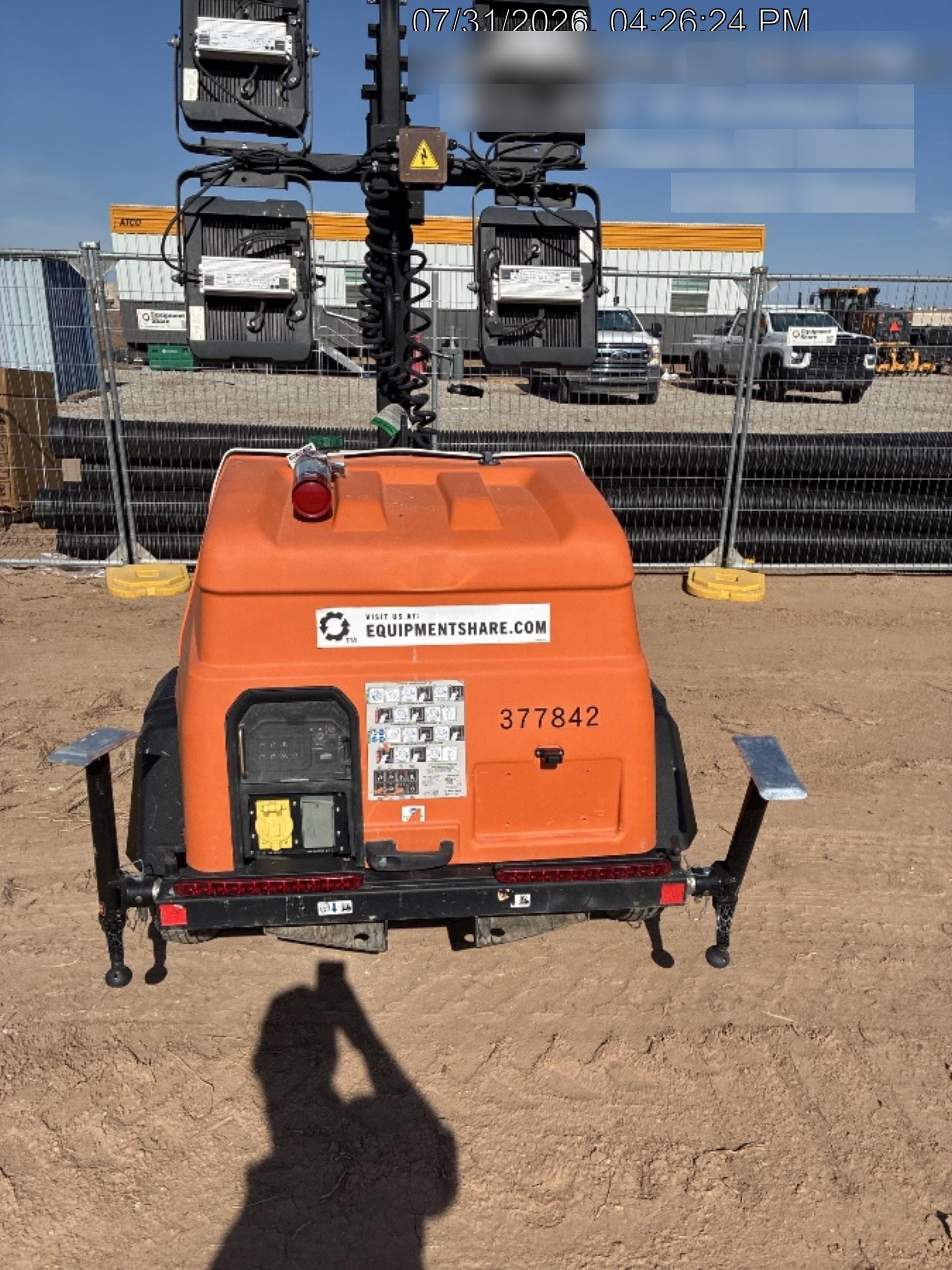2023 Generac MLT2 Diesel, Flex Switch 120V Input, Powerzone Controller, 
(4) 320W LED Lights, 4kW Generator, 39.9 Gal Fuel Tank, 2" Ball, T3