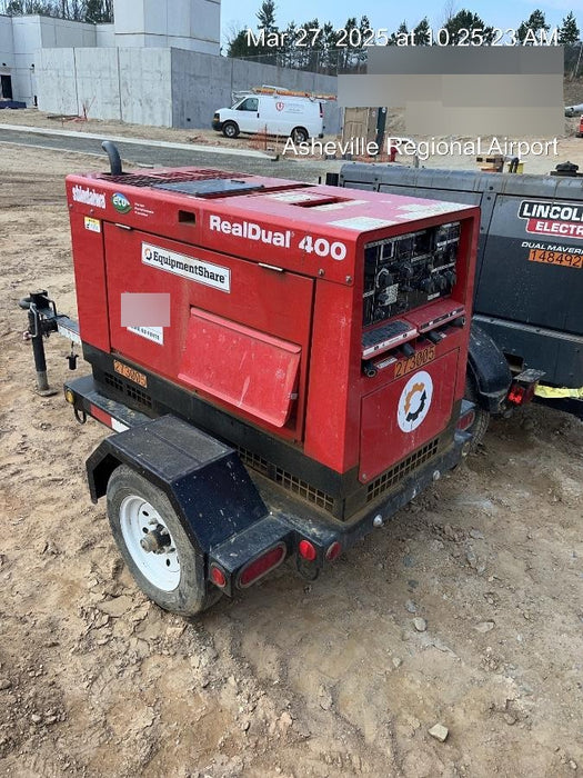 2022 Shindaiwa DGW400MDL Kubota D902 Engine, 23 HP, Dual Op Welder, Wire, Arc, Droop Stick, Tig, and CC Stick Functionality, Simulphase, 3 Phase and 1 Phase Gen Output, Single Axle NB Trlr, Slr Trckl Chrg 12V 12W, Fire Ext