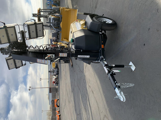 2021 Allmand NLV3GR (4) LED Light Fixture 350W, 23' Vertical Mast, 3kW Prime, Towable, Deep Sea L401, Leveling Jacks, Yanmar T4F 5.8hp