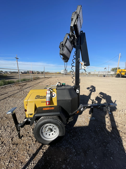 2022 Allmand NLV3GR (4) LED Light Fixture 350W, 23' Vertical Mast, 3kW Prime, Towable, ES Decals, T3