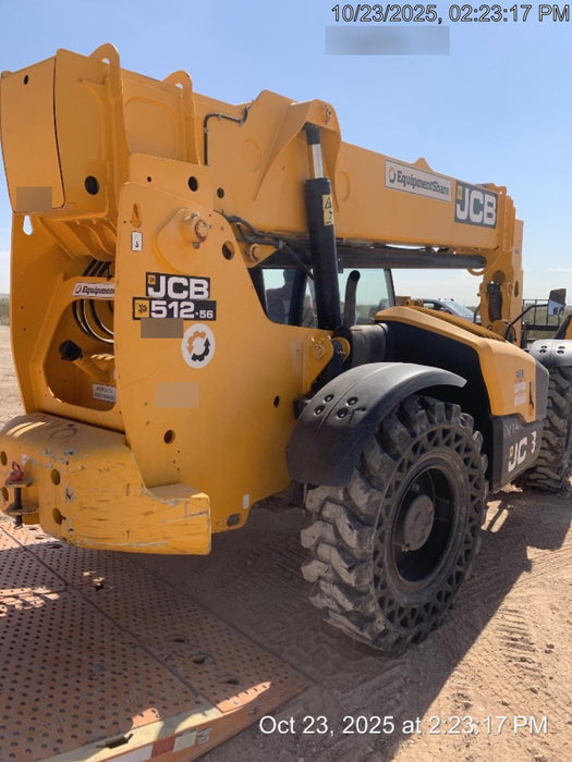 2020 JCB 512-56 Canopy, 74 HP, Solid Tires, STD Worklight, Beacon, Aux Hydraulics, Lifting Eye, Backup Alarm w/66" Carriage, 60" Forks