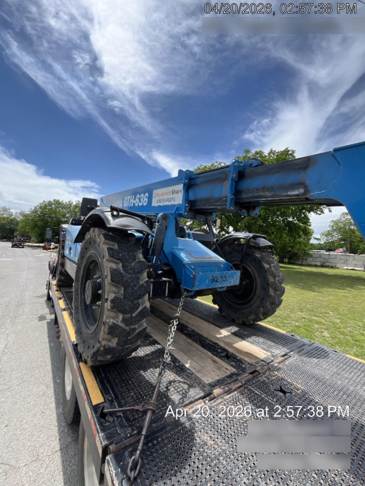 2018 Genie GTH-636 Genie GTH-636 w/Open ROPS, Solid Tires, Work Light/Beacon, 48" Carriage and Forks