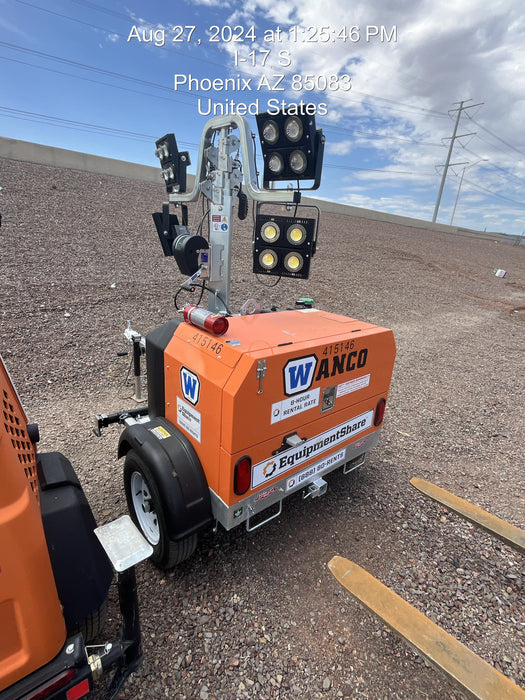 2024 Wanco WLTT-4MM4K Diesel, Deep Sea Controller, Shore Power Plug, Auto Start, (4) 350W LED Floodlights, 4kW Generator, 60 Gal Fuel Tank, 2" Ball, T3