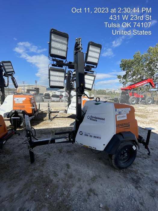 2023 Generac MLT2 Diesel, Flex Switch 120V Input, Powerzone Controller, (4) 320W LED Lights, 4kW Generator, 39.9 Gal Fuel Tank, 2" Ball, T3