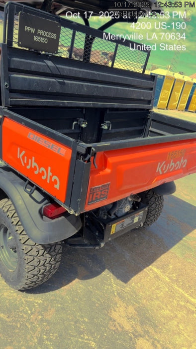 2021 Kubota RTV-X1140W-H Plastic Canopy, Windshield Acrylic Clear, LED Strobe Light, Wire Harness Kit, Back up Alarm