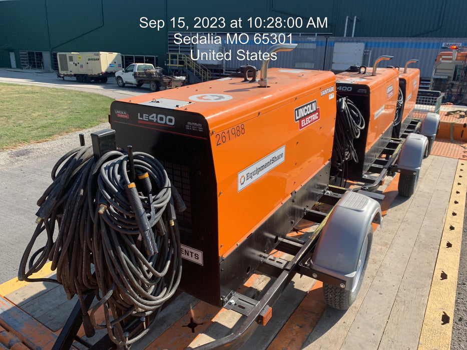 2022 Lincoln Electric LE400 Kubota V1505, Trlr, Cable Rack, Light Kit, ES Decals, T3
