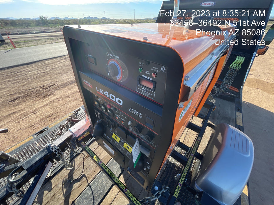 2023 Lincoln Electric LE400 Kubota V1505, Trlr, Cable Rack, Light Kit, ES Decals, T3