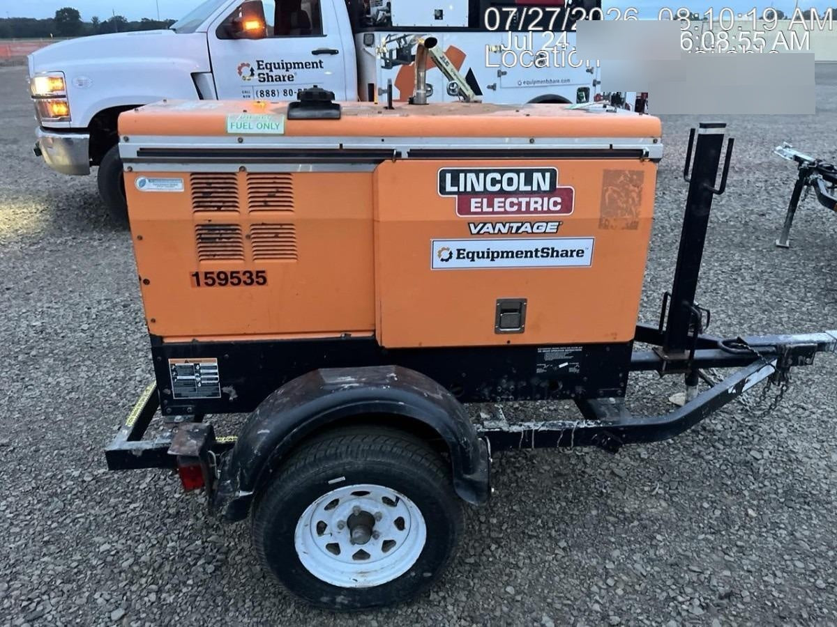 2021 Lincoln Electric Vantage 322 Vantage 322 Ready Pak 3 w/ Decals, ORANGE (includes trailer, cable rack, fender light kit) NO Telematics