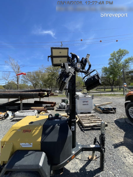 2022 Allmand NLV3GR (4) LED Light Fixture 350W, 23' Vertical Mast, 3kW Prime, Towable, Deep Sea L401, Leveling Jacks, Yanmar T4F 5.8hp