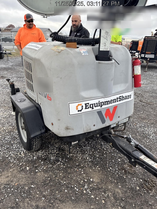 2019 Wacker Neuson LTV6L-MH Mobile Light Tower w/Fuel Level Sensor Installed