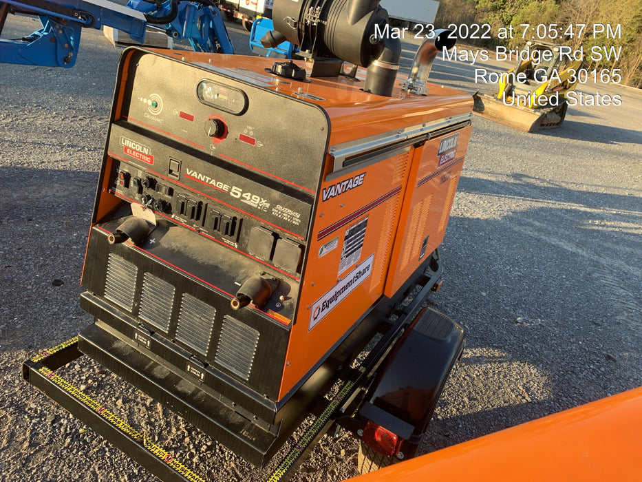 2021 Lincoln Electric Vantage 549X Ready Pak 3, ORANGE (includes trailer, cable rack, fender light kit)