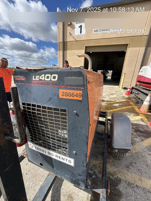 2022 Lincoln Electric LE400 Kubota V1505, Trlr, Cable Rack, Light Kit, ES Decals, T3