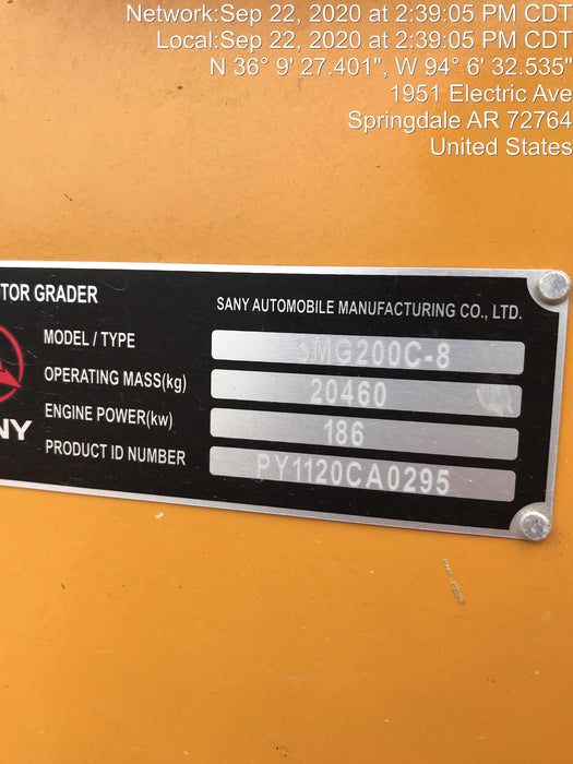 2020 SANY SMG200C
