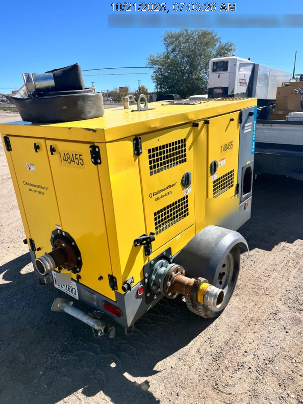 2021 ATLAS COPCO PAS 100 HF CS Enclosed