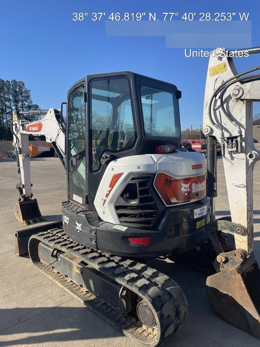2022 Bobcat E50 Cab/Heat/Air, Rubber Tracks, Manual QC, Hydraulic Thumb