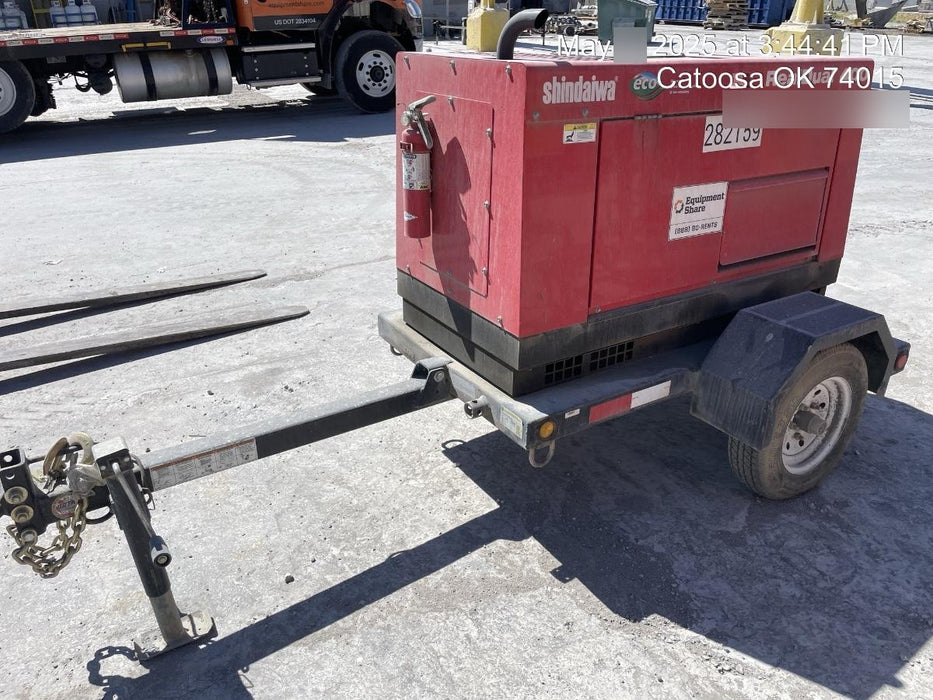 2022 Shindaiwa DGW400MDL Kubota D902 Engine, 23 HP, Dual Op Welder, Wire, Arc, Droop Stick, Tig, and CC Stick Functionality, Simulphase, 3 Phase and 1 Phase Gen Output, Single Axle NB Trlr, Slr Trckl Chrg 12V 12W, Fire Ext