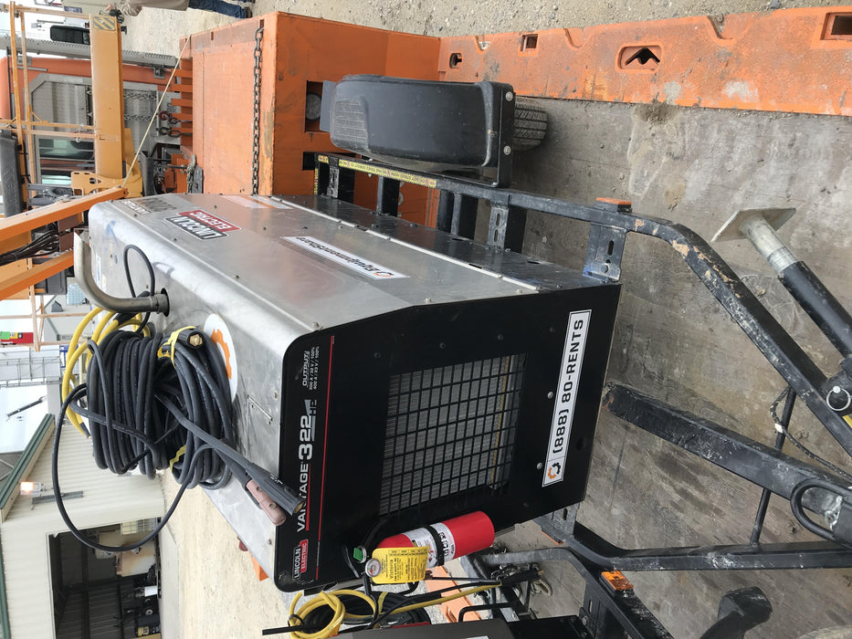 2019 Lincoln Electric Vantage 322 Welder Ready-Pak 3, Two wheel trailer, Fender and Light kit, Cable Rack