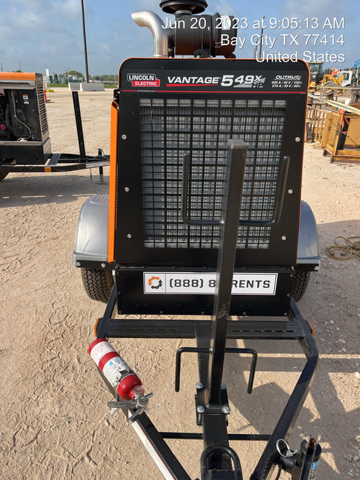 2022 Lincoln Electric Vantage 549X Crosslink Technology, Trailer Mounted, ES Decals, T3