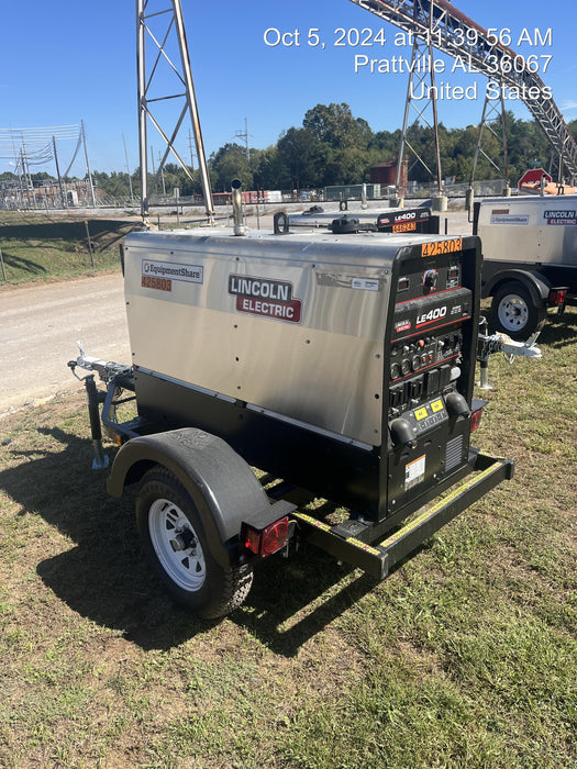 2024 Lincoln Electric LE400 Kubota V1505, Trlr, Cable Rack, Light Kit, ES Decals, T3