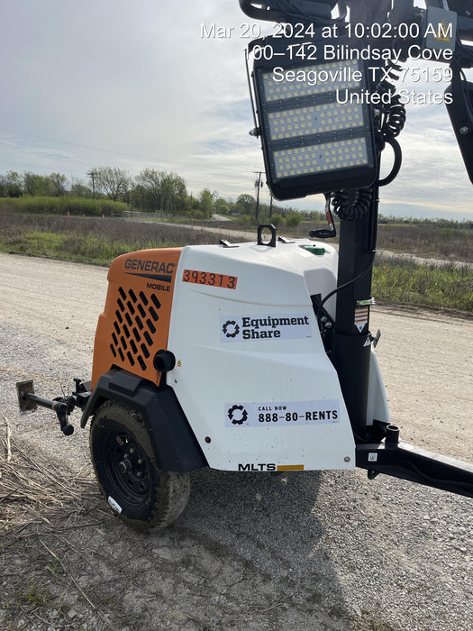 2024 Generac MLT2 Diesel, Flex Switch 120V Input, Powerzone Controller, 
(4) 320W LED Lights, 4kW Generator, 39.9 Gal Fuel Tank, 2" Ball, T3