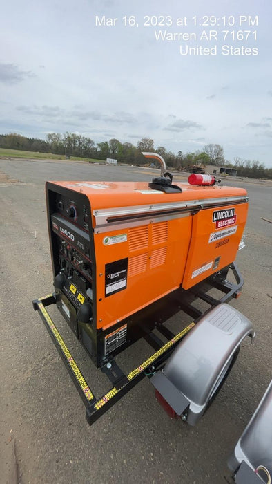 2022 Lincoln Electric LE400 Kubota V1505, Trlr, Cable Rack, Light Kit, ES Decals, T3