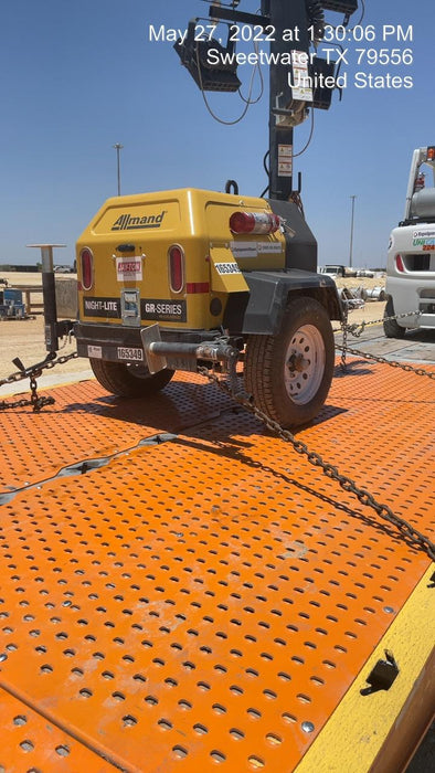 2021 Allmand NLV3GR (4) LED Light Fixture 350W, 23' Vertical Mast, 3kW Prime, Towable, Deep Sea L401, Leveling Jacks, Yanmar T4F 5.8hp