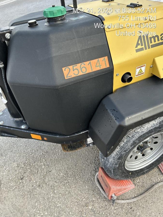 2022 Allmand NLV3GR (4) LED Light Fixture 350W, 23' Vertical Mast, 3kW Prime, Towable, ES Decals, T3