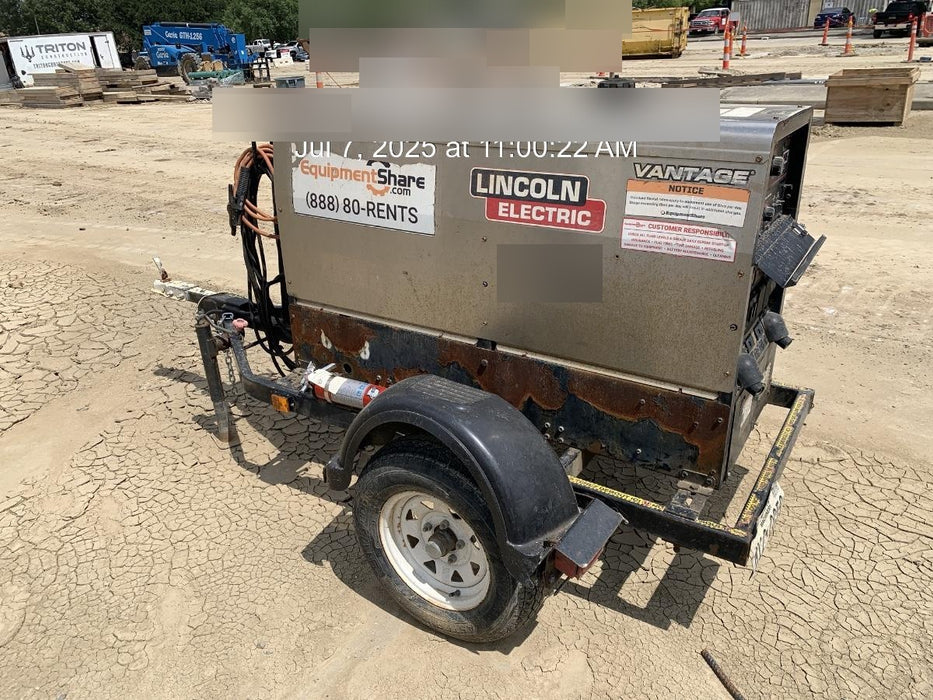 2018 Lincoln Electric Vantage 322 Lincoln Vantage 322 Welder Ready Pak 3 - Vantage 322, Trailer, Fender and light kit, Cable rack