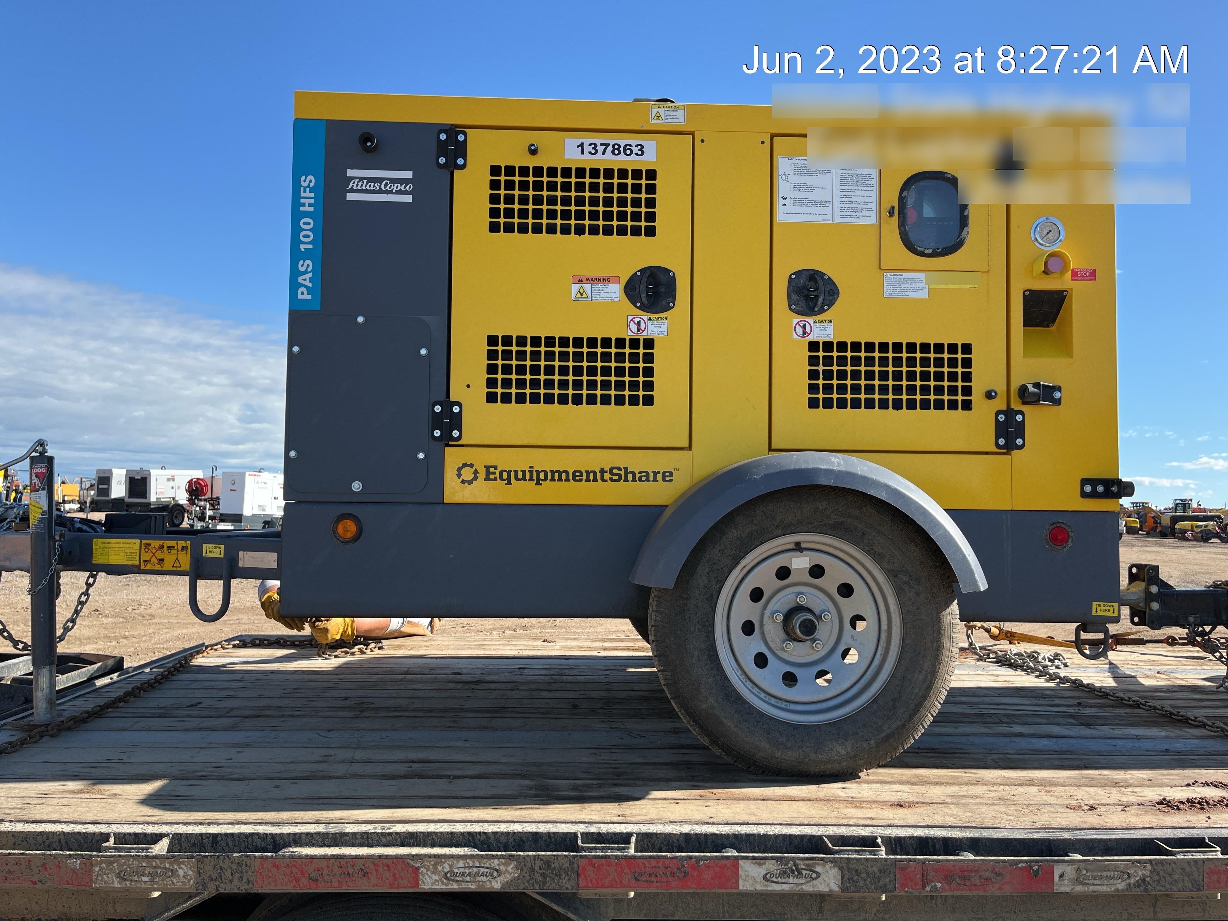 2021 ATLAS COPCO PAS 100 HF CS Enclosed