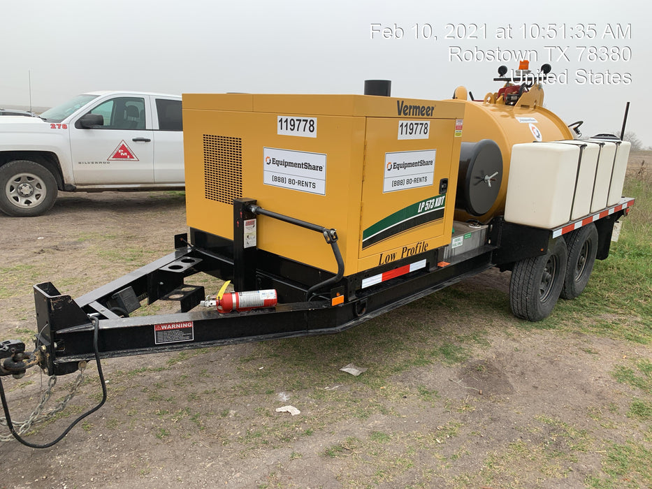 2020 Vac-Tron LP573XDT 24 HP Kohler Diesel Engine (Tier 4 Final), Includes 500 Gallon Debris Tank w/ Hydraulic Tilt, two (2) 100 Gallon Water Tanks, Low Profile Torsion Axles (12,000 GVWR), Manual Jack