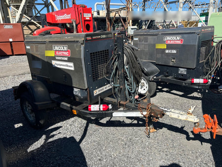 2019 Lincoln Electric Vantage 322 Welder Ready-Pak 3, Two wheel trailer, Fender and Light kit, Cable Rack