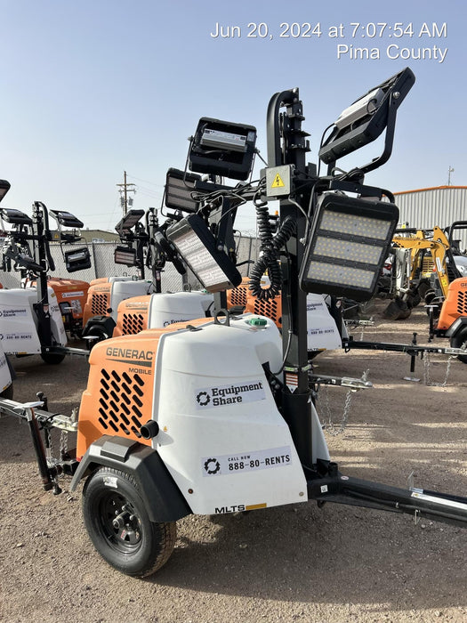 2024 Generac MLT2 Diesel, Flex Switch 120V Input, Powerzone Controller, 
(4) 320W LED Lights, 4kW Generator, 39.9 Gal Fuel Tank, 2" Ball, T3