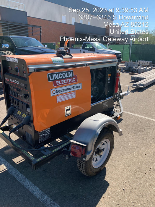 2023 Lincoln Electric LE400 Kubota V1505, Trlr, Cable Rack, Light Kit, ES Decals, T3