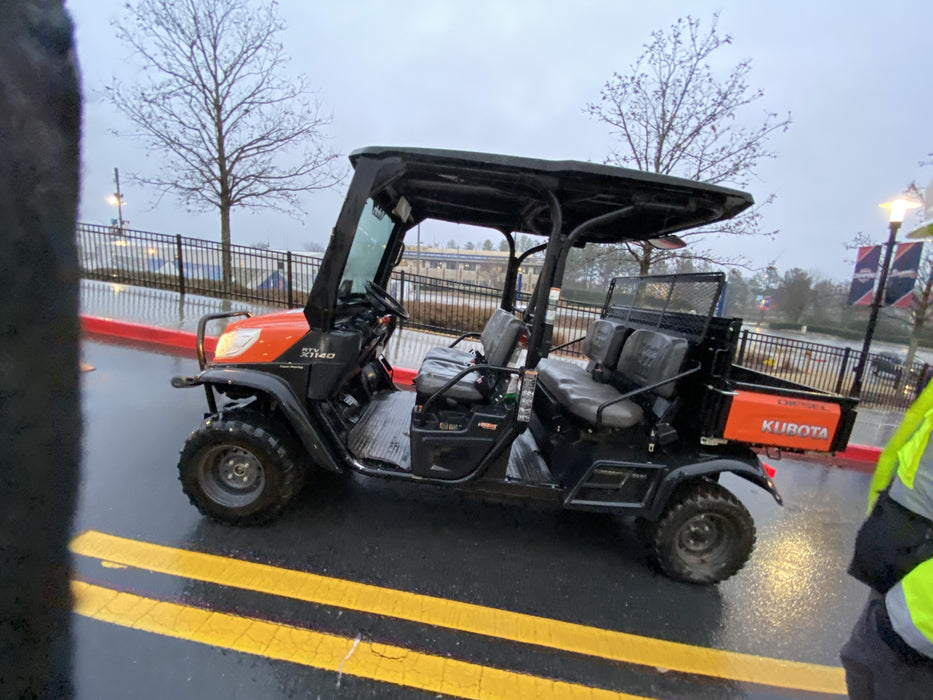 Kubota RTV-X1140W-H 4wd Utility Cart, LED Strobe, Windshield Tempered Glass, Plastic Canopy, Wire Harness Kit, Backup Alarm