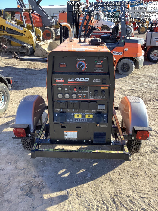 2022 Lincoln Electric LE400 Kubota V1505, Trlr, Cable Rack, Light Kit, ES Decals, T3