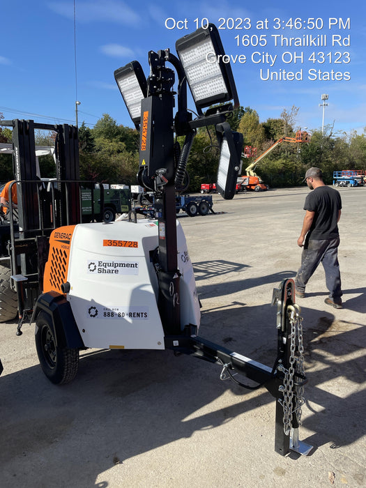 2023 Generac MLT2 Diesel, Flex Switch 120V Input, Powerzone Controller, 
(4) 320W LED Lights, 4kW Generator, 39.9 Gal Fuel Tank, 2" Ball, T3