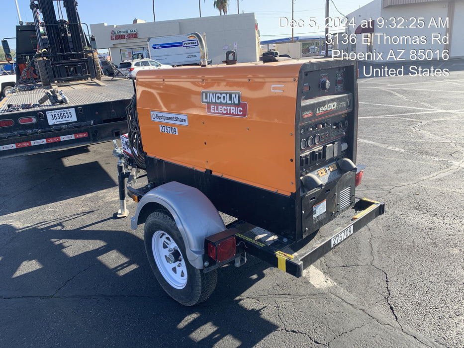 2022 Lincoln Electric LE400 Kubota V1505, Trlr, Cable Rack, Light Kit, ES Decals, T3