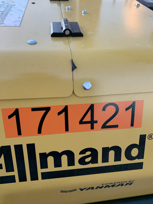 2021 Allmand NLV3GR (4) LED Light Fixture 350W, 23' Vertical Mast, 3kW Prime, Towable, Deep Sea L401, Leveling Jacks, Yanmar T4F 5.8hp