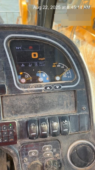 2020 JCB 510-56 Cab/Heat/Air, 74 HP, Solid Tires, STD Worklight, Beacon, Aux Hydraulics, Lifting Eye, Back up Alarm w/66" Carriage/60" Forks