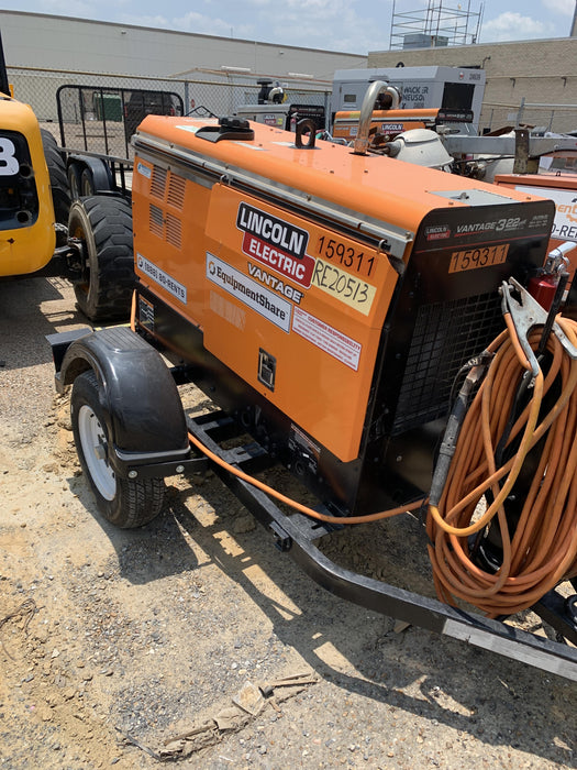 2021 Lincoln Electric Vantage 322 Vantage 322 Ready Pak 3 w/ Decals, ORANGE (includes trailer, cable rack, fender light kit) NO Telematics