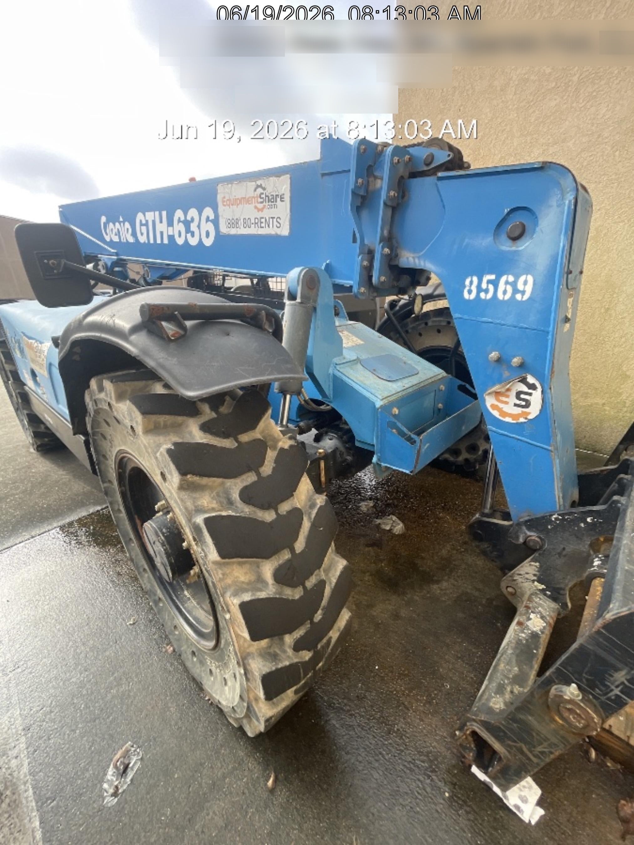 2018 Genie GTH-636 Genie GTH-636 w/Open ROPS, Solid Tires, Work Light/Beacon, 48" Carriage and Forks
